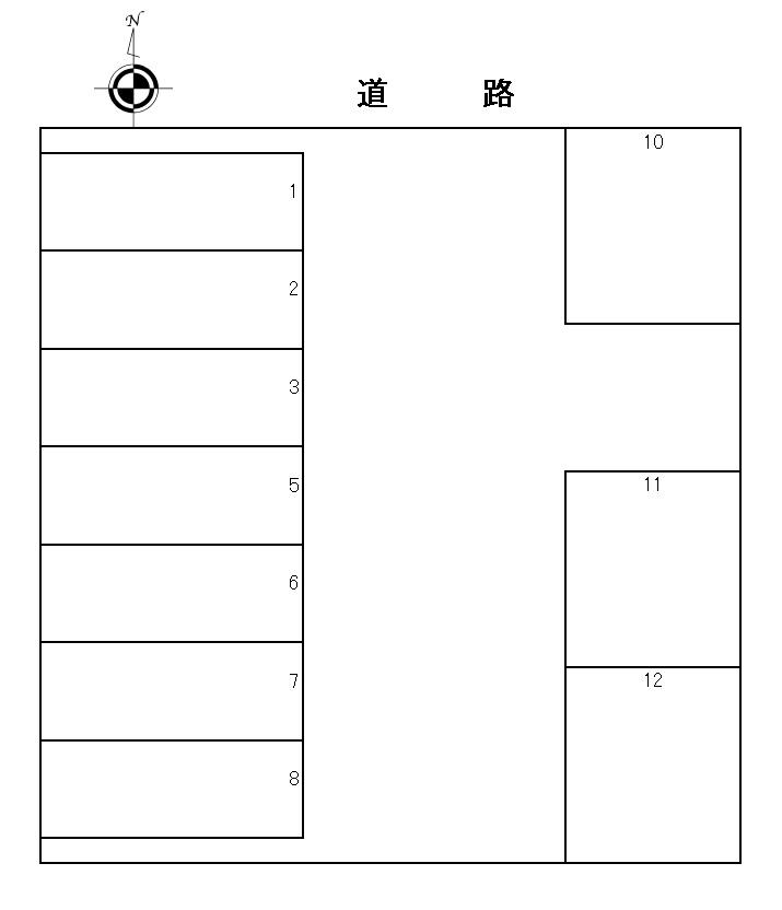 酒井パーキングの駐車配置図