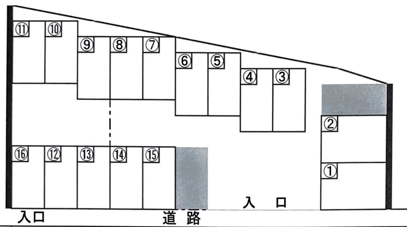 町前2丁目駐車場の駐車配置図