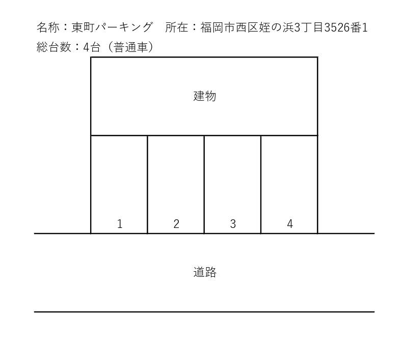 東町パーキングの駐車配置図