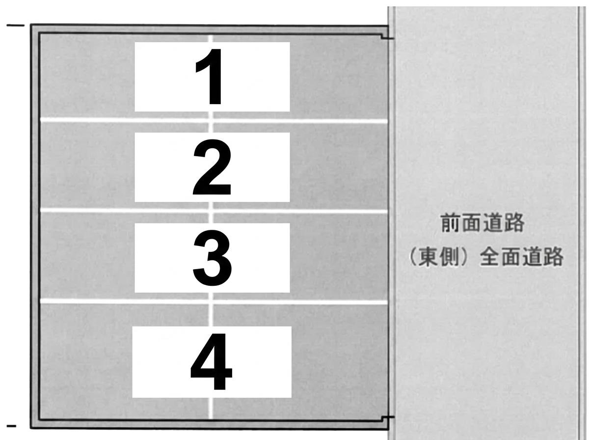 シマダ駐車場の駐車配置図