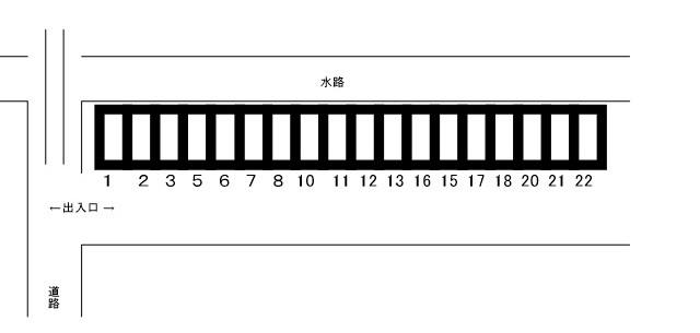 前原有料駐車場の駐車配置図