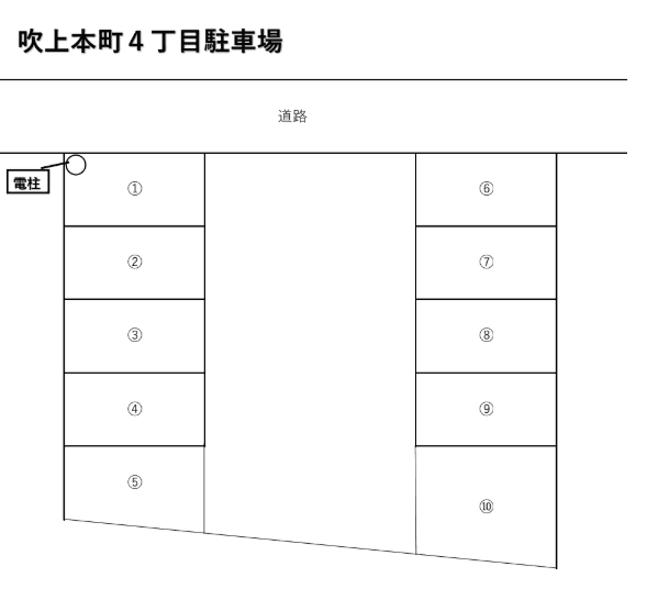 吹上本町4丁目駐車場の駐車配置図