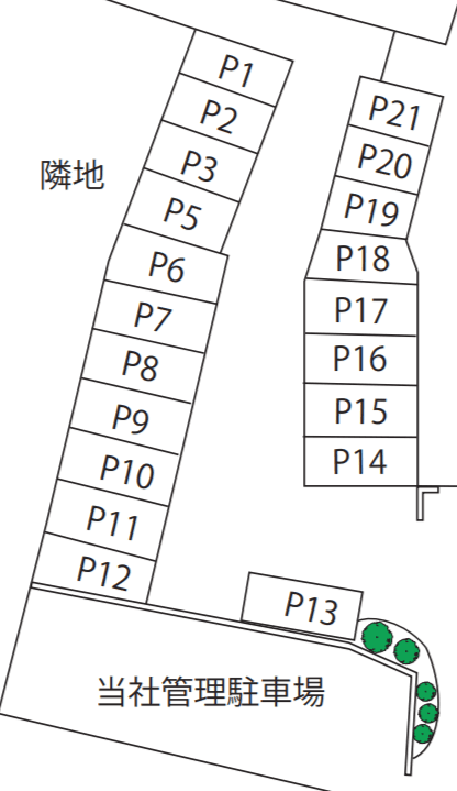 ファミリオ生田駐車場の駐車配置図