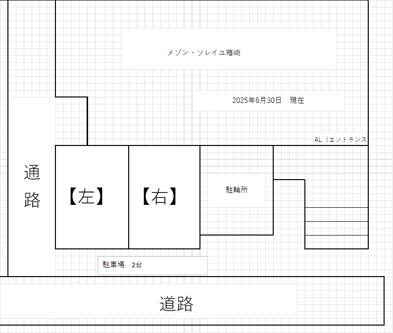 メゾン・ソレイユ箱崎の駐車配置図