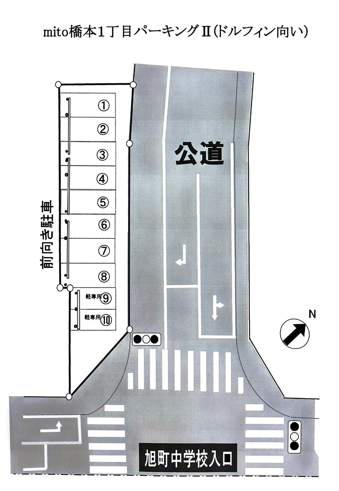mito橋本1丁目パーキングⅡの駐車配置図