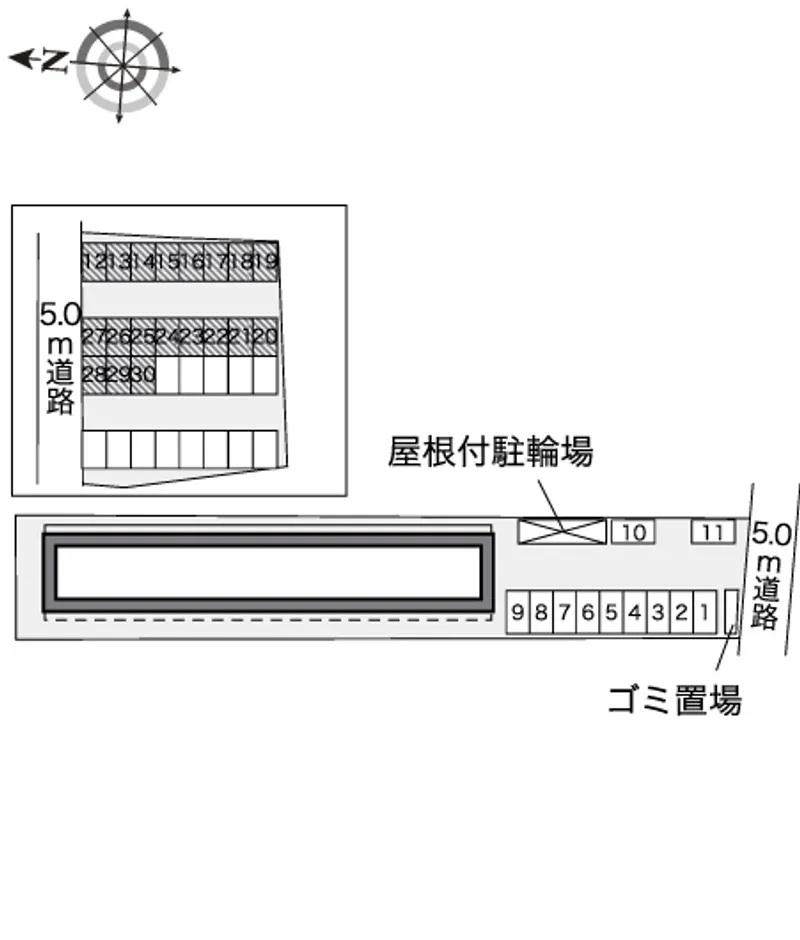 とねりこ2(40441) 敷地外駐車場の駐車配置図