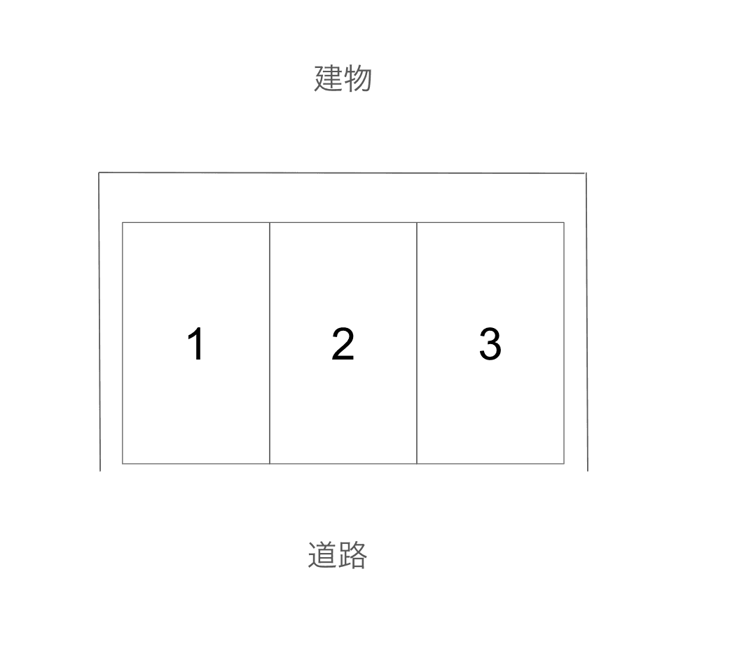 D・プレヴェイル 駐車場の駐車配置図
