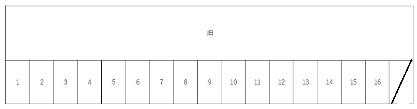 塩水月極駐車場の駐車配置図