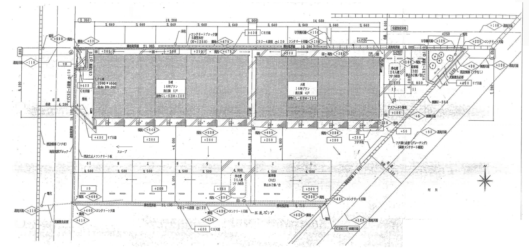 DUPLEX 国王258Aの駐車配置図