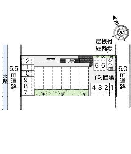 ホースロードⅢ(43911)の駐車配置図