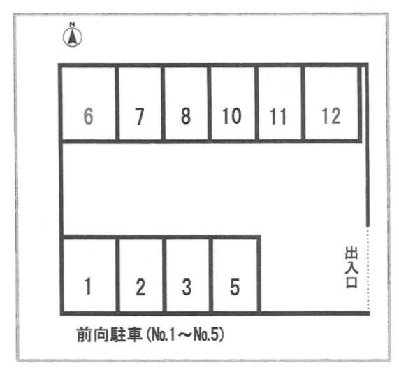 313駐車場の駐車配置図