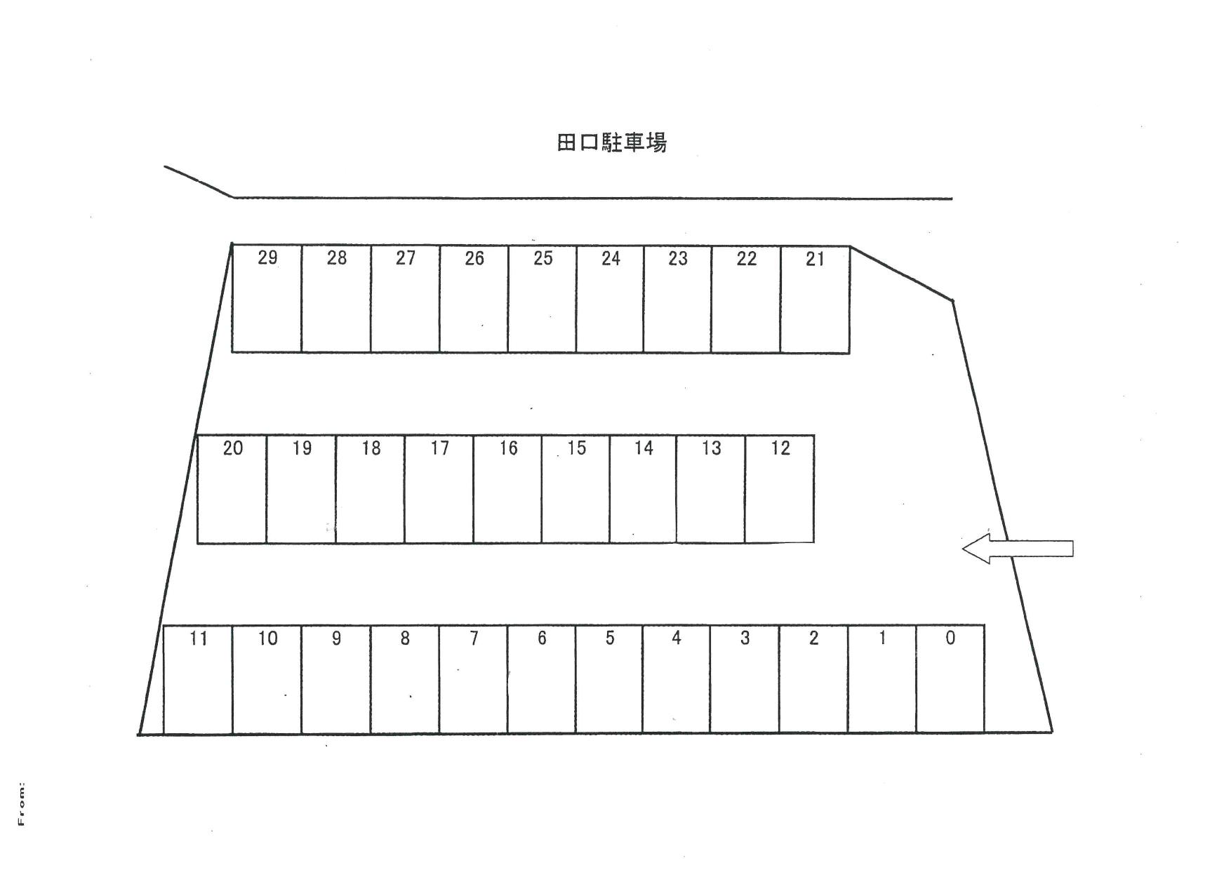 田口駐車場の駐車配置図