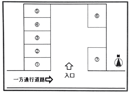国府台伊藤駐車場の駐車配置図