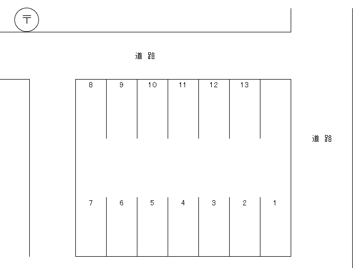 桔梗野駐車場の駐車配置図