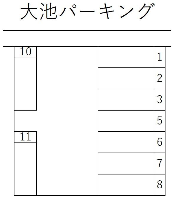 大池パーキングの駐車配置図