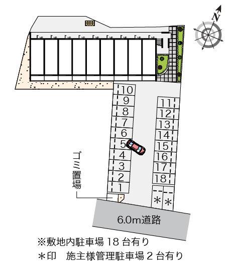 ミランダFamily宮里(57740)の駐車配置図
