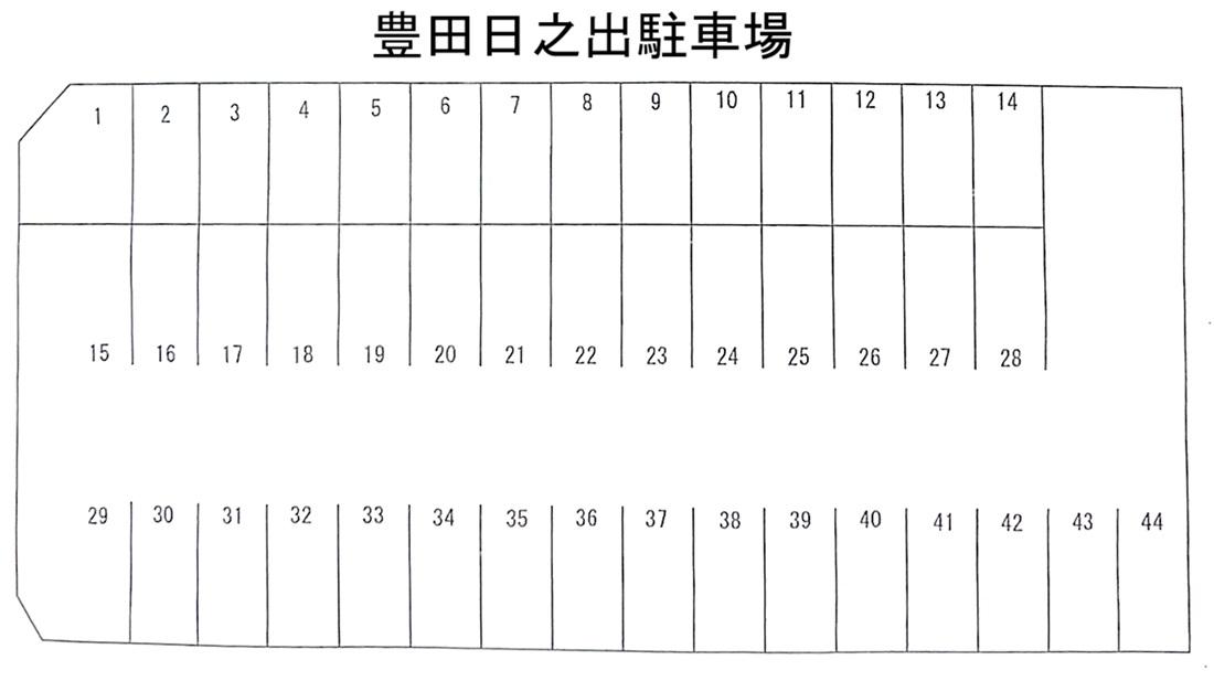 豊田日之出駐車場の駐車配置図