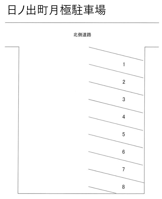 日ノ出町月極駐車場の駐車配置図