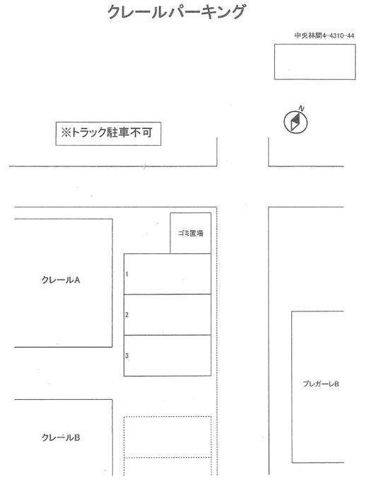 クレールパーキングの駐車配置図