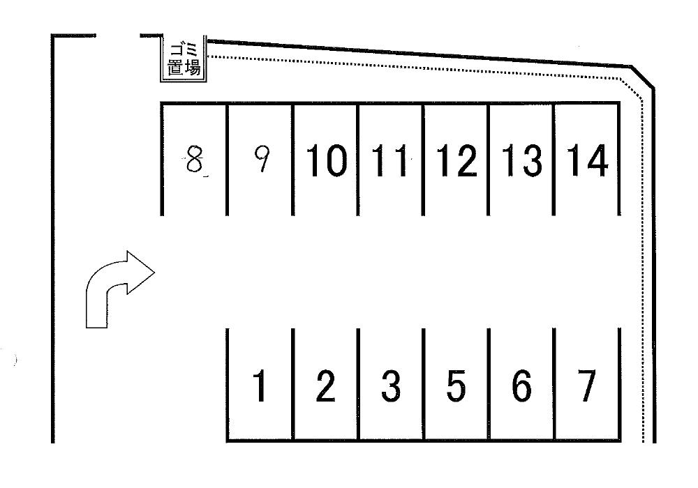 ローゼンハイムパーキングの駐車配置図