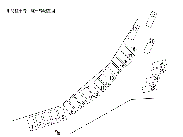 畑間駐車場の駐車配置図