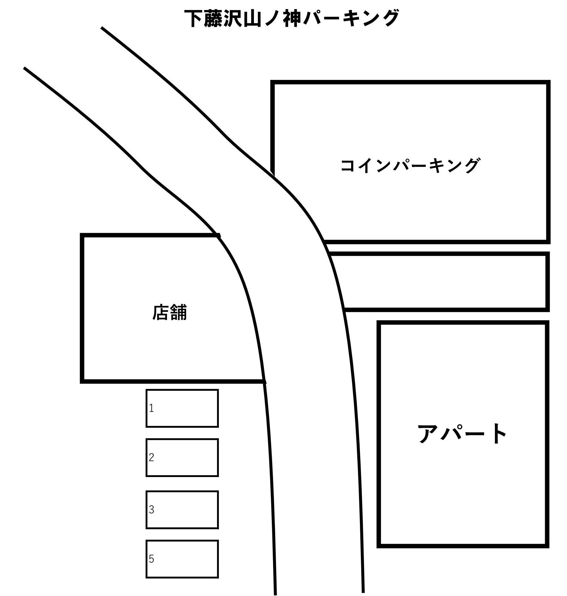 橋本山ノ神パーキングⅢの駐車配置図