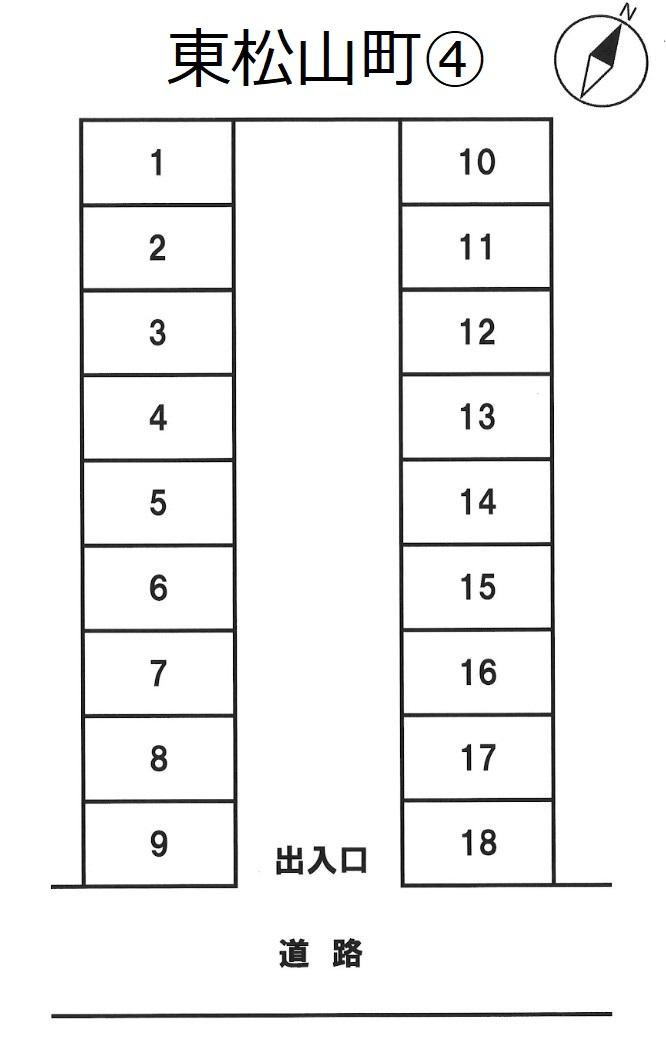 東松山町④の駐車配置図
