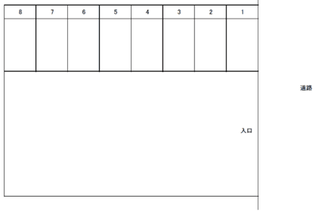 T・S駐車場の駐車配置図