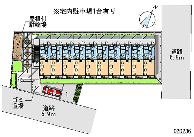 フィット川越(20236)の駐車配置図