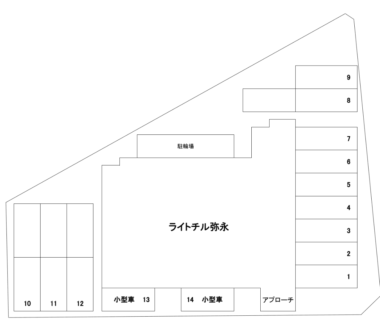 ライトチル弥永駐車場の駐車配置図