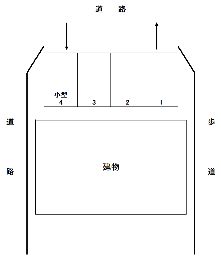 大津町美咲野1丁目パーキングの駐車配置図