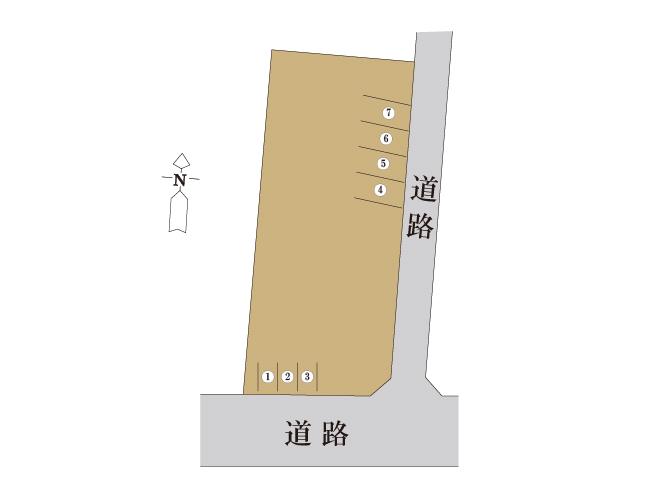 西古松の駐車配置図