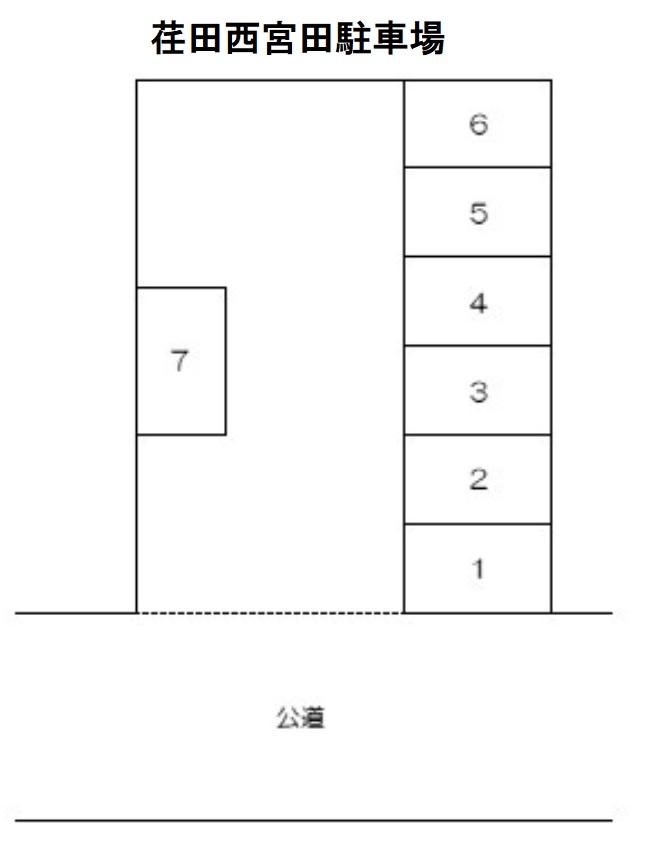 荏田西宮田駐車場の駐車配置図
