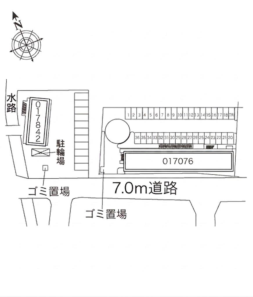 いけざわA(17076)の駐車配置図