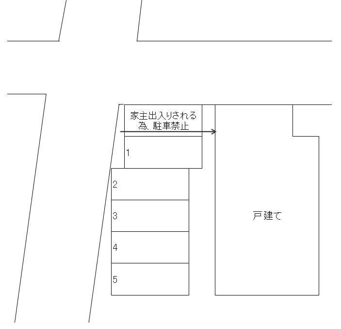 上水前寺1丁目駐車場の駐車配置図