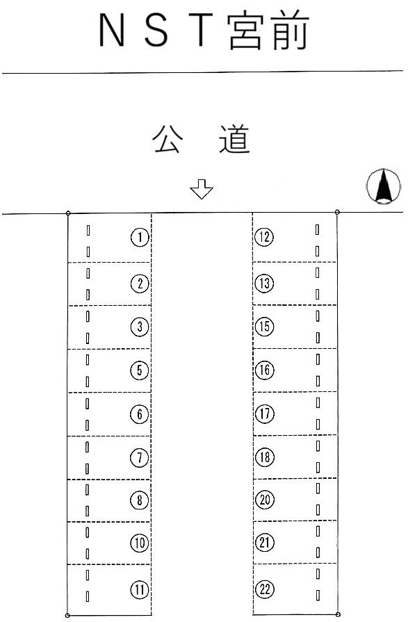 NST宮前の駐車配置図