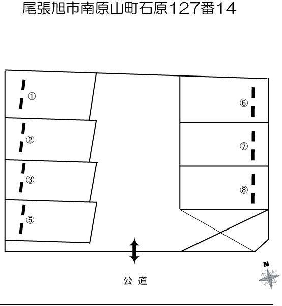 南原山町石原駐車場の駐車配置図