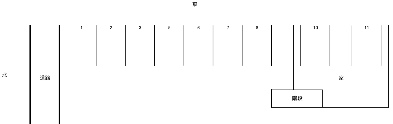 下助任町1丁目多田Pの駐車配置図