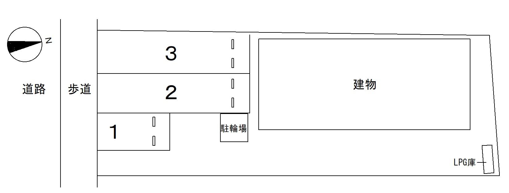 83200プリマベーラ中央台の駐車配置図