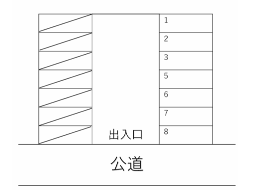 フクシマ第1パーキングの駐車配置図