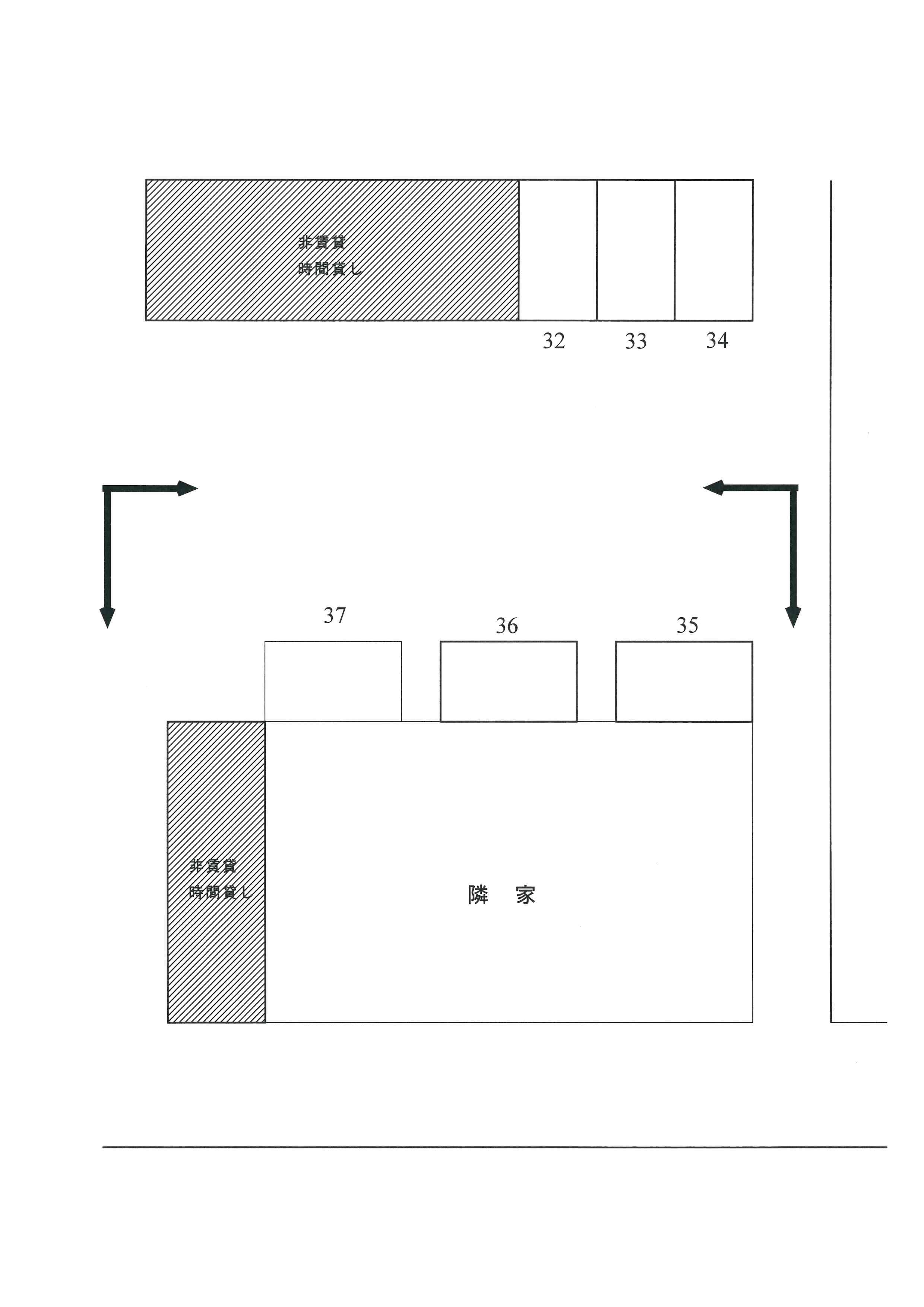 中央2丁目駐車場の駐車配置図