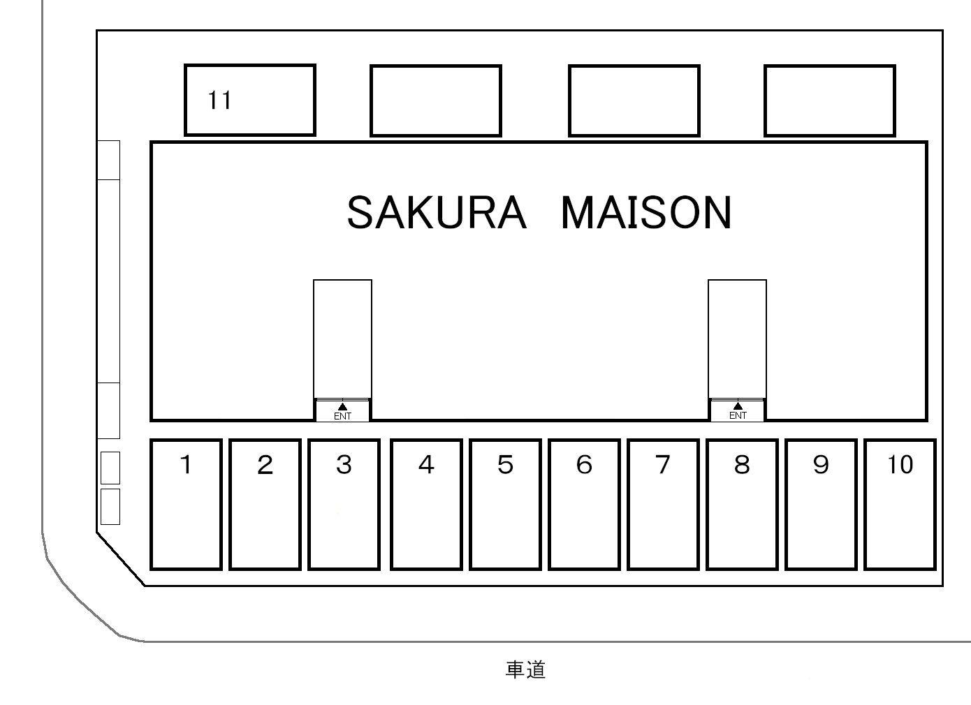SAKURA MAISONの駐車配置図