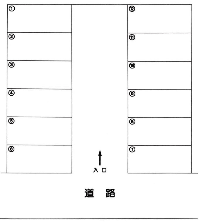 高橋三丁目石川駐車場の駐車配置図
