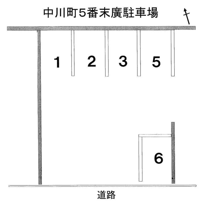 中川町5番末廣駐車場の駐車配置図