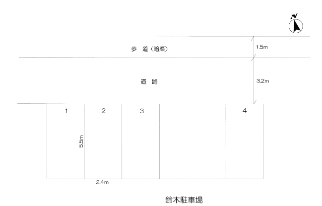 東玉川S第1駐車場の駐車配置図