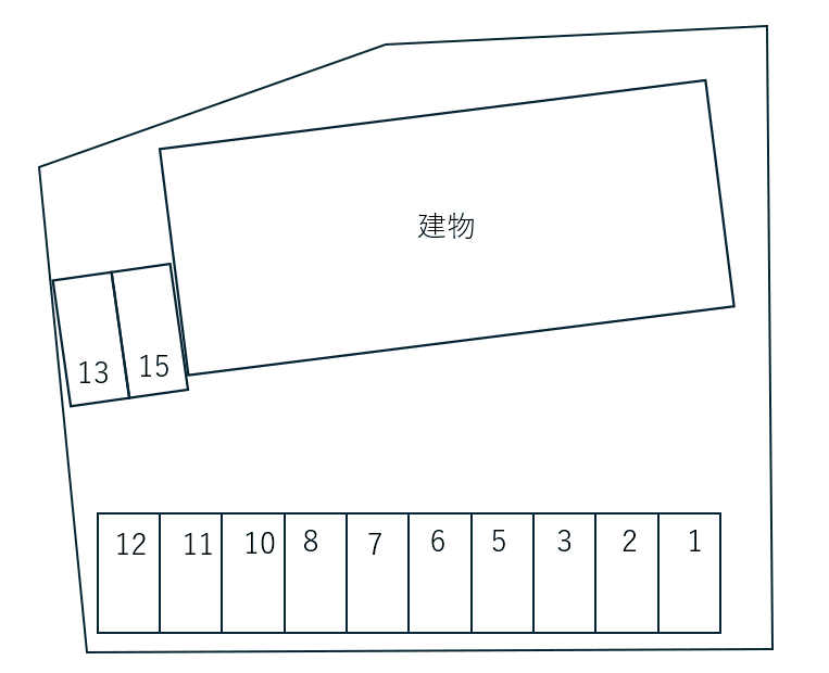 コンフォール・オキ別駐車場の駐車配置図