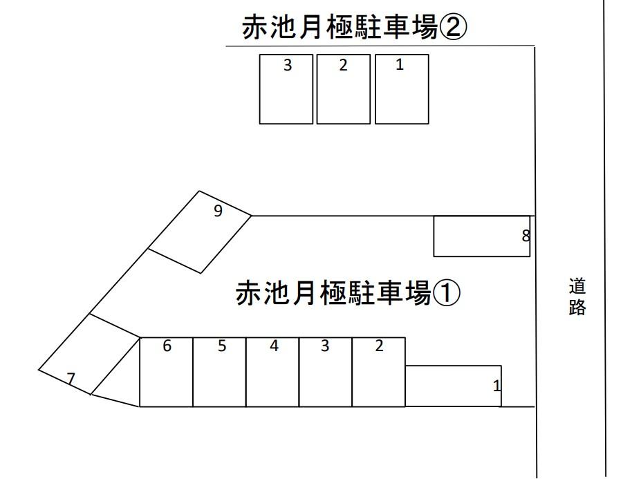 赤池月極駐車場2の駐車配置図