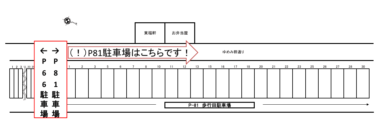 P-81駐車場の駐車配置図