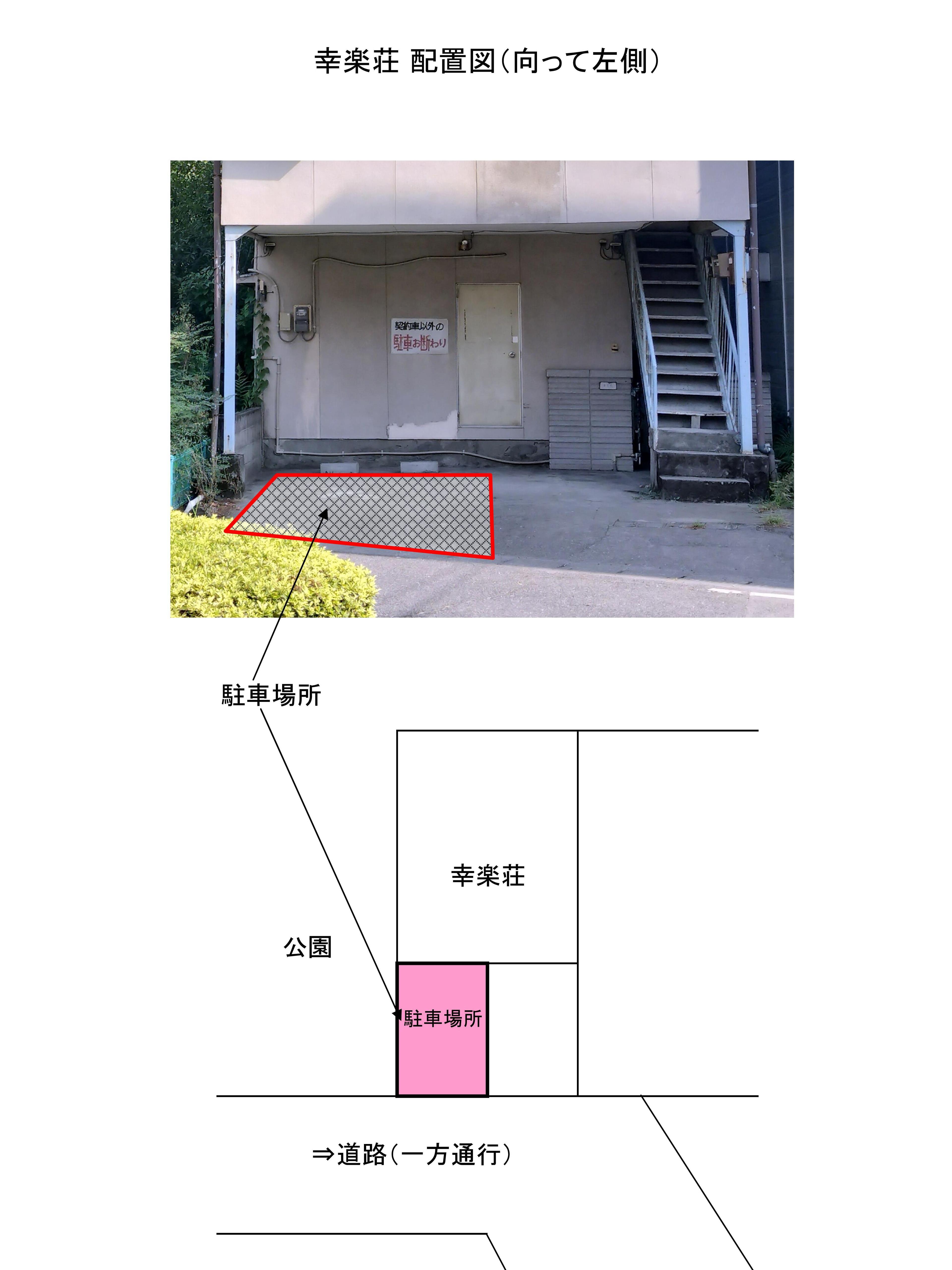 幸楽荘駐車場の駐車配置図