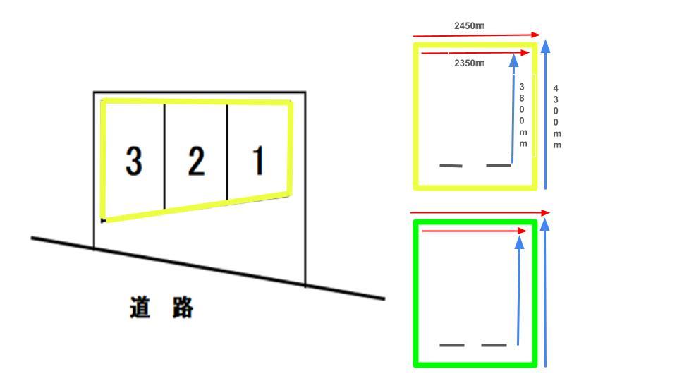 山の上町月極駐車場の駐車配置図